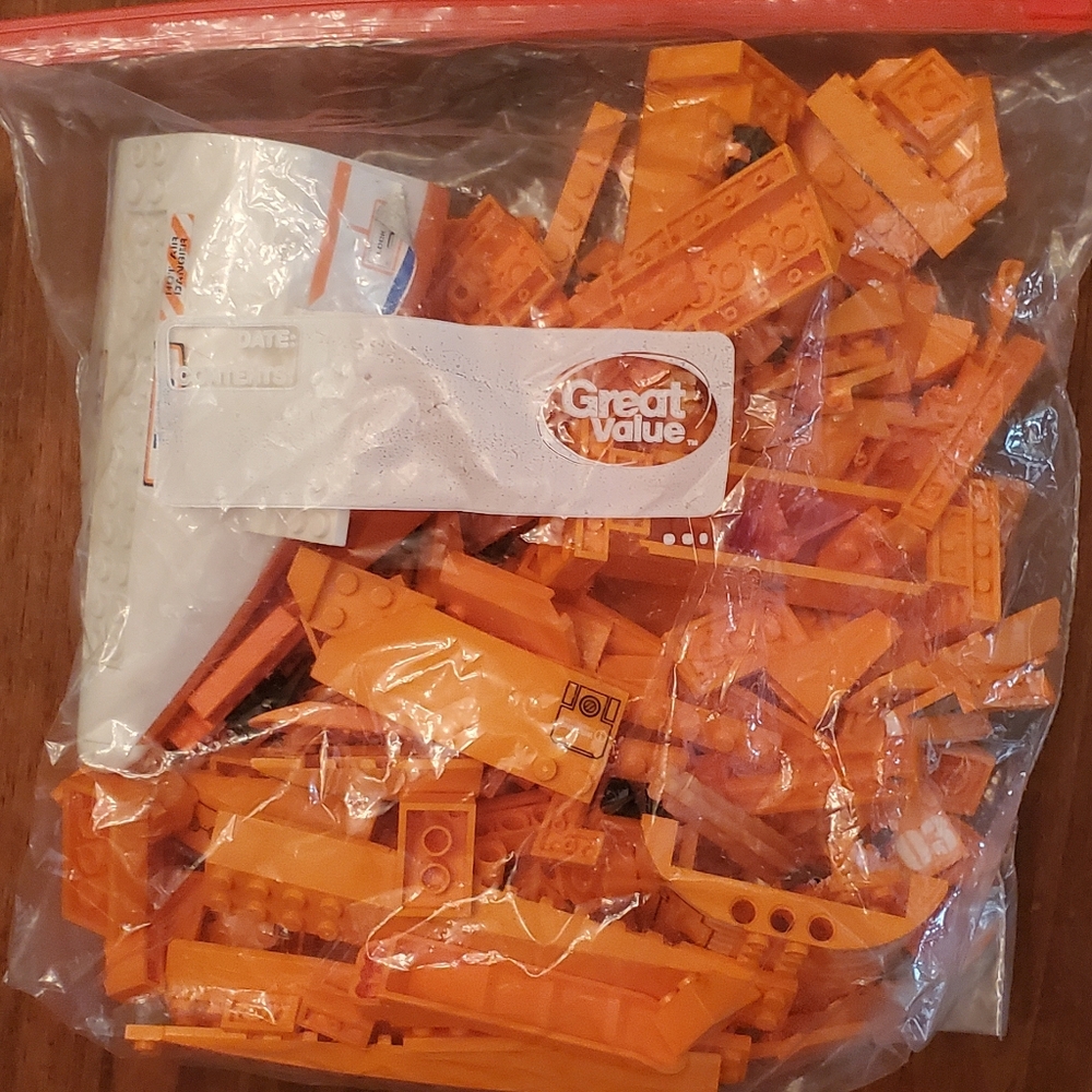 Orange Lego Building Blocks